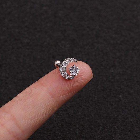 Aretes de Acero Inoxidable con Doble Cabeza