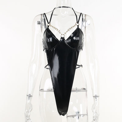 Body Brillante de Cadena en Color Sólido para Mujer - Image 9