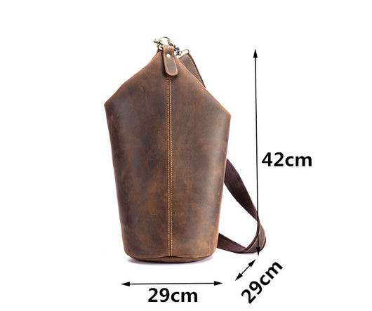 Bolsa Pecho Hombre Cuero Crazy Horse Vintage Envejecido - Image 6
