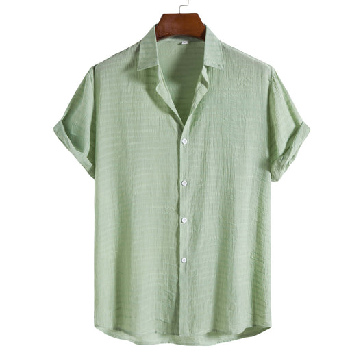 Camisa Manga Corta Cuadros Oscuros para Hombre - Image 6
