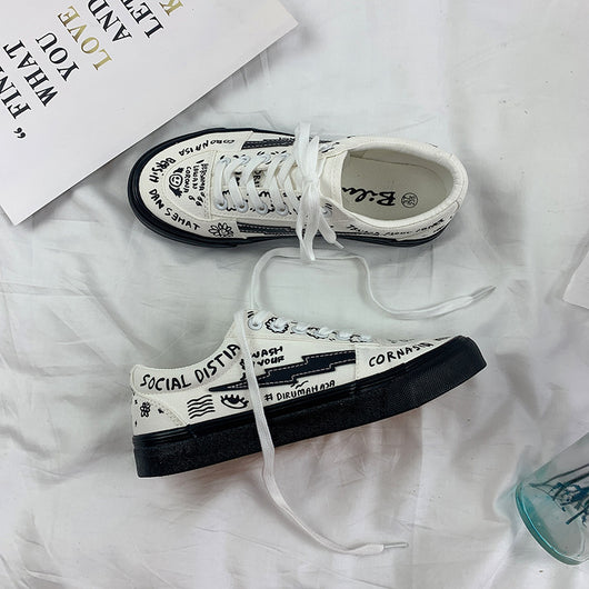 Zapatillas de Lona Blancas Estilo Japonés para Mujer - Primavera - Image 4