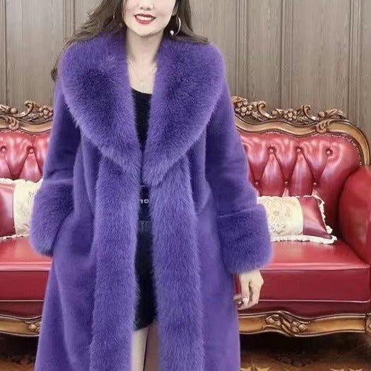 Abrigo de Piel de Visón y Cuero para Mujer - Image 4