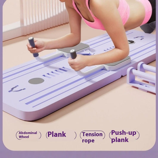 Tabla Abdominal Plegable 4 en 1 con Rebote Automático para Ejercicios en Casa