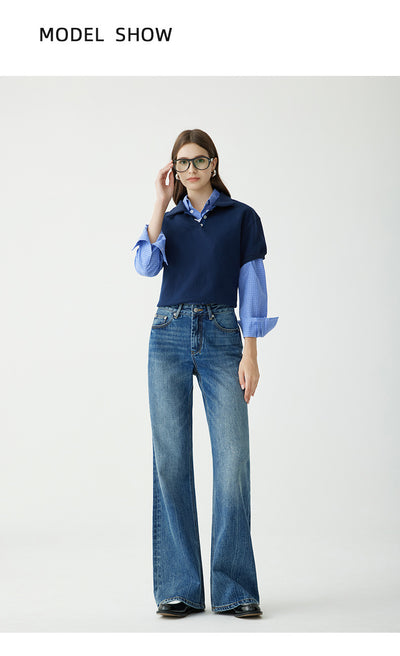 Jeans Rectos Cintura Alta Mujer Otoño Stretch - Image 18