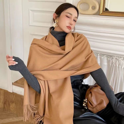 Bufanda de Cachemira con Borlas para Otoño e Invierno - Image 28