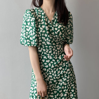 Vestido Escote V Floral Bosque Francés para Mujer Verano - Image 3
