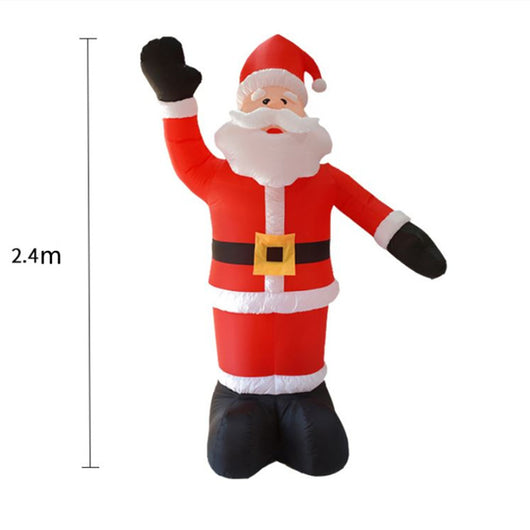 Decoración Navideña Inflable Santa Claus con Luz LED - Soldado Navideño para Jardín - Image 6
