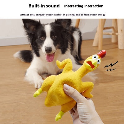 Juguete Interactivo Pollo Chirriante Resistente a Mordidas para Perros - Image 2