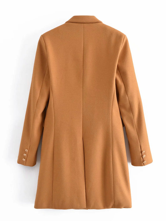 Abrigo de Lana Doble Botonadura Slim Fit Largo - Image 3