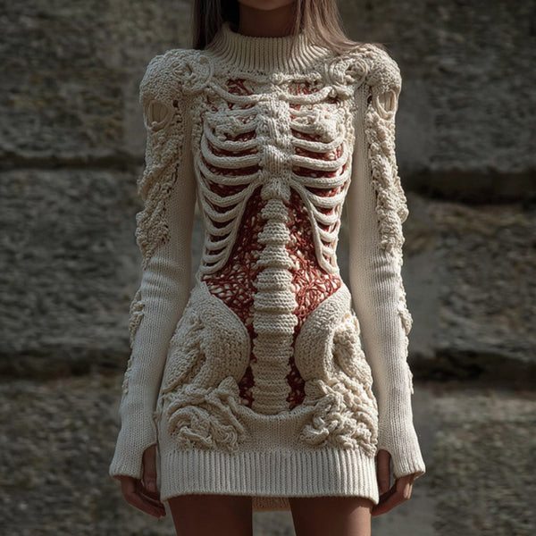 Falda Hip Estampado Digital Calavera Skull para Mujer