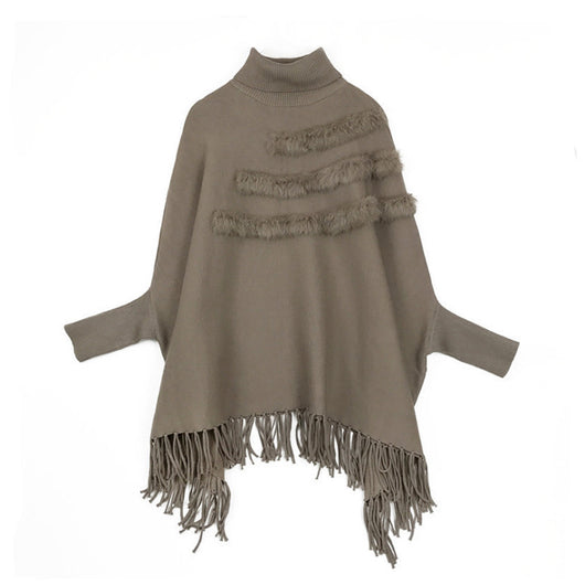 Suéter Cuello Alto Largo Abrigo Tejido - Image 10