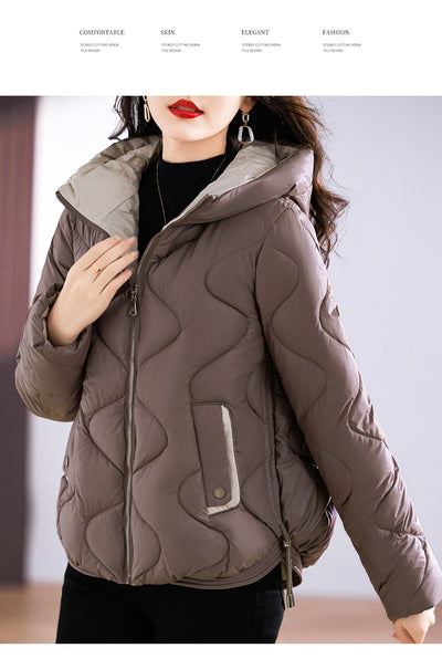 Abrigo Acolchado Estilo Occidental con Capucha para Mujer - Diseño Slim Fit - Image 20