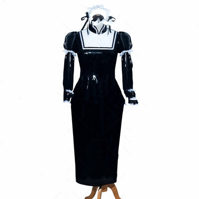 Vestido de Charol PVC Negro Elegante