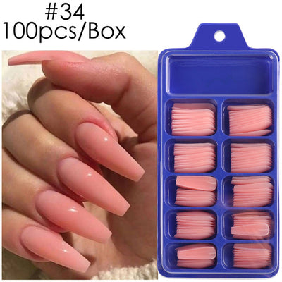 Uñas Postizas de Pasta Completa con Durabilidad Extendida - Acabado Ballet Azul - Image 11