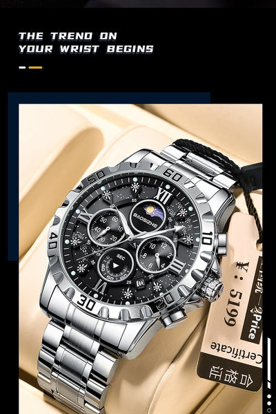 Reloj de Cuarzo Luminoso Impermeable para Hombre - Elegancia Profesional - Image 14