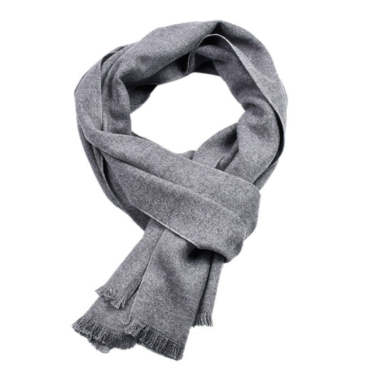 Bufanda Doble Faz de Cashmere Puro Color Liso para Hombre - Image 7