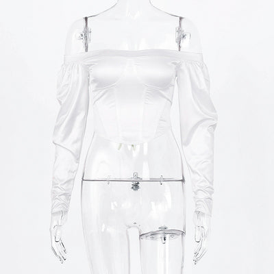 Blusa Larga Fuera del Hombro para Mujer - Estilo Urbano Elegante - Image 5