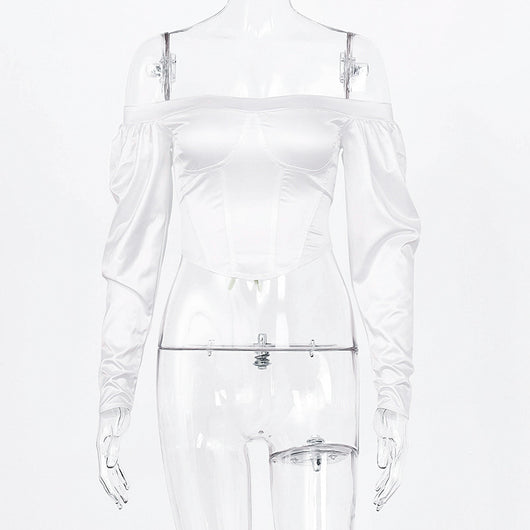 Blusa Larga Fuera del Hombro para Mujer - Estilo Urbano Elegante - Image 5