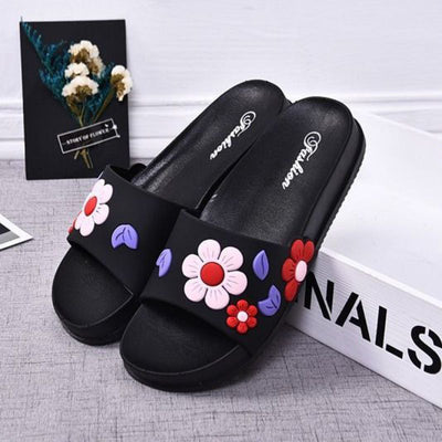 Sandalias y Pantuflas para Casa con Suela Antideslizante y Diseño Floral - Image 5