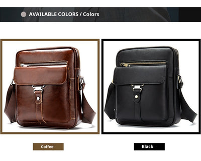 Bolso Mensajero de Cuero Vintage para Hombre - Piel Vacuna Premium - Image 11