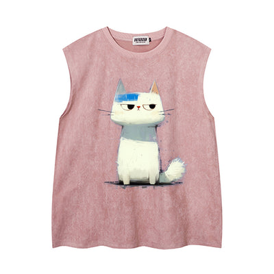 Playera Estampada Gatito Artista para Hombre - Image 4