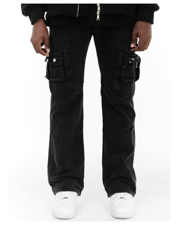 Pantalones de Trabajo Funcionales Multibolsillos Corte Recto Otoño - Image 4