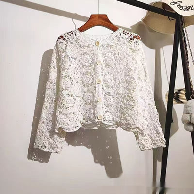 Blusa de Crochet Calada para Playa - Image 21