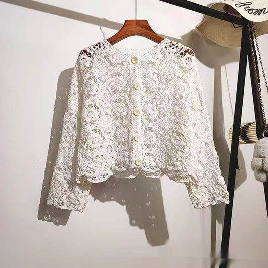 Blusa de Crochet Calada para Playa - Image 21