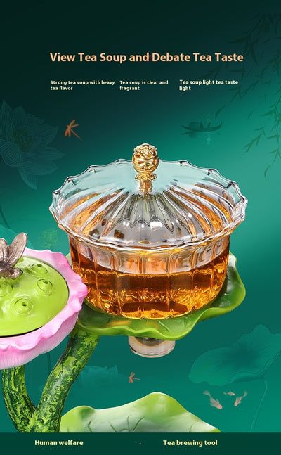 Juego de Té Kung Fu Cristal Loto Luz de Luna - Image 12