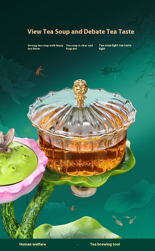 Juego de Té Kung Fu Cristal Loto Luz de Luna - Image 12