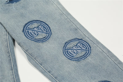 Jeans Hombre Rotos Deslavados con Bordado Artesanal - Image 22