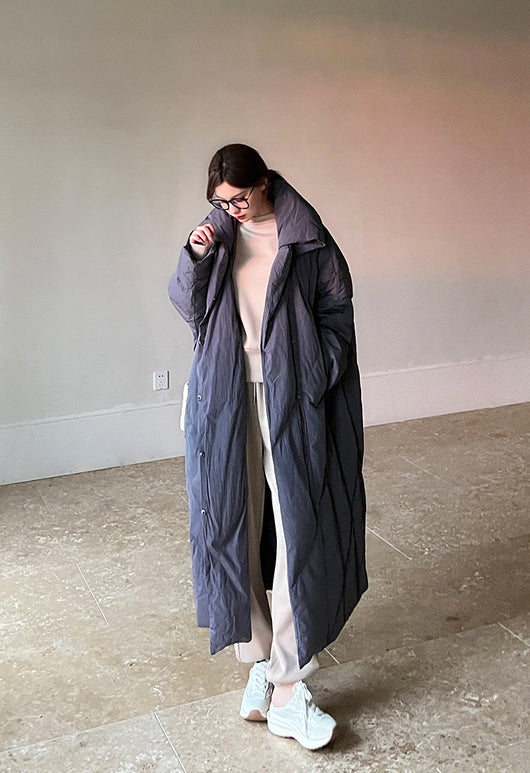 Abrigo Largo Invierno Talla Grande Estilo Coreano para Mujer - Image 24