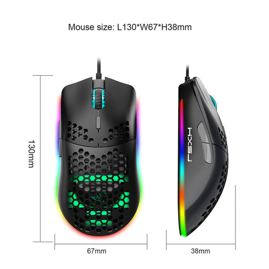 Ratón Gaming Ligero con Diseño Hexagonal Perforado - Image 17
