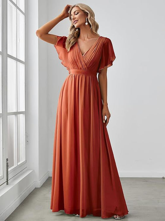 Vestido de Noche Mesh Unicolor Elegante - Image 30