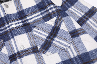 Chaqueta Flanela Acolchada con Capucha - Diseño Colorblock a Cuadros - Image 8