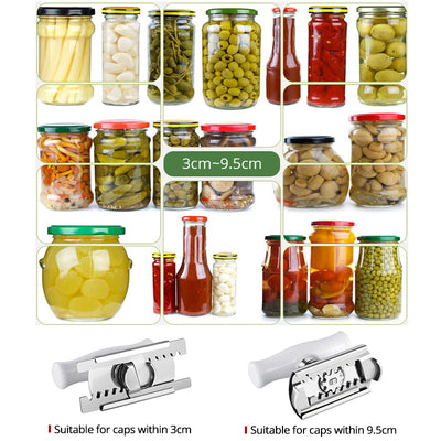 Abridor de Frascos Ajustable de Acero Inoxidable con Removedor de Tapas de Rosca - Image 10