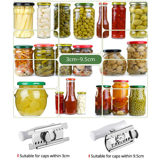 Abridor de Frascos Ajustable de Acero Inoxidable con Removedor de Tapas de Rosca - Image 10