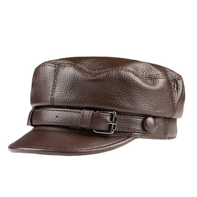 Boina Retro de Cuero Genuino para Hombre y Mujer - Image 6