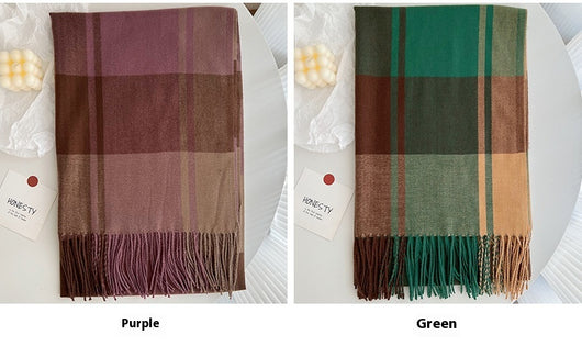 Chal Pashmina Escocés con Borlas para Mujer - Tejido Grueso y Cálido - Image 20