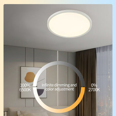 Plafón LED Dorado para Dormitorio 24W con Retroiluminación RGB Integrada - Image 4