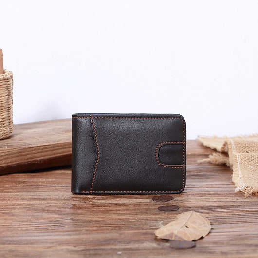 Billetera Corta de Cuero Engrasado para Hombre con Porta Tarjetas - Image 8
