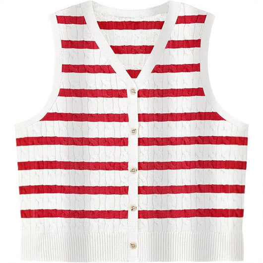 Chaleco Tejido Retorcido para Mujer - Estilo Europeo y Americano - Image 4