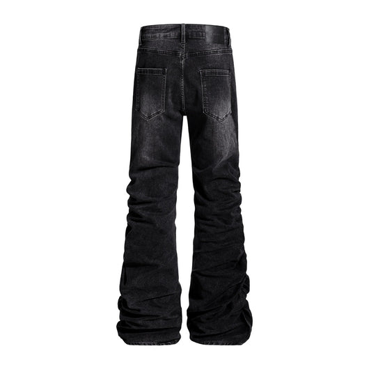 Jeans de Diseñador para Hombre con Pliegues Texturizados y Corte Premium - Image 3