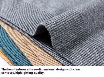Suéter Cuello Alto para Hombre - Abrigo Básico Invierno Colores Sólidos - Image 23