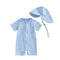 Traje de Baño Infantil Rayas Manga Corta Tallas 70-110