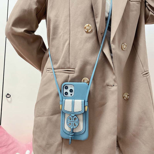 Bolso Tote de Cuero con Compartimento para Celular y Tarjetero Diagonal