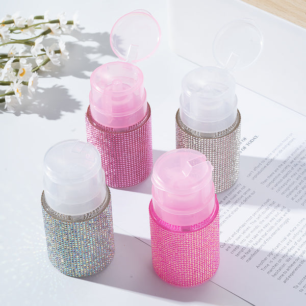 Botella Recargable de Desmaquillante con Diamantes