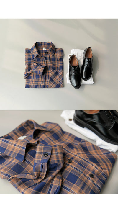 Camisa Cuadriculada Holgada para Primavera - Image 14