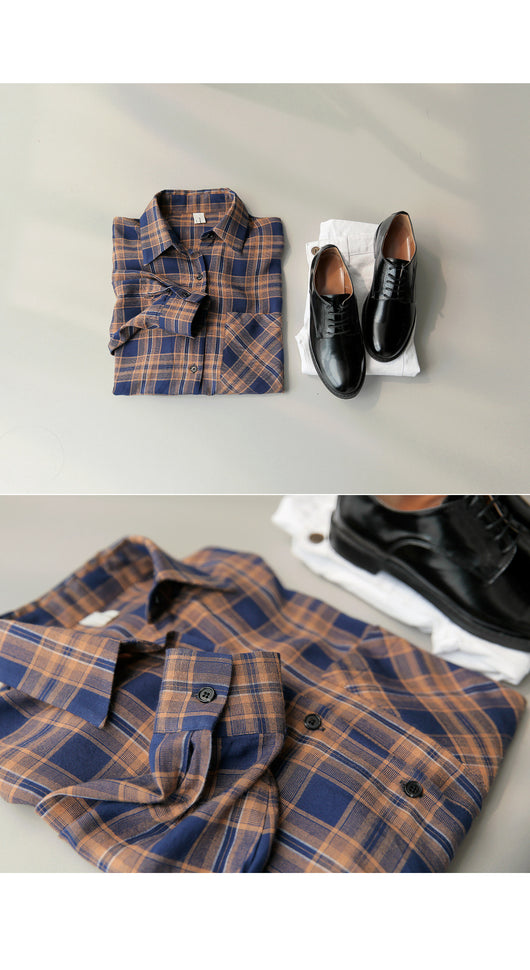 Camisa Cuadriculada Holgada para Primavera - Image 14