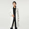Abrigo Trench de Seda Doble Largo para Mujer